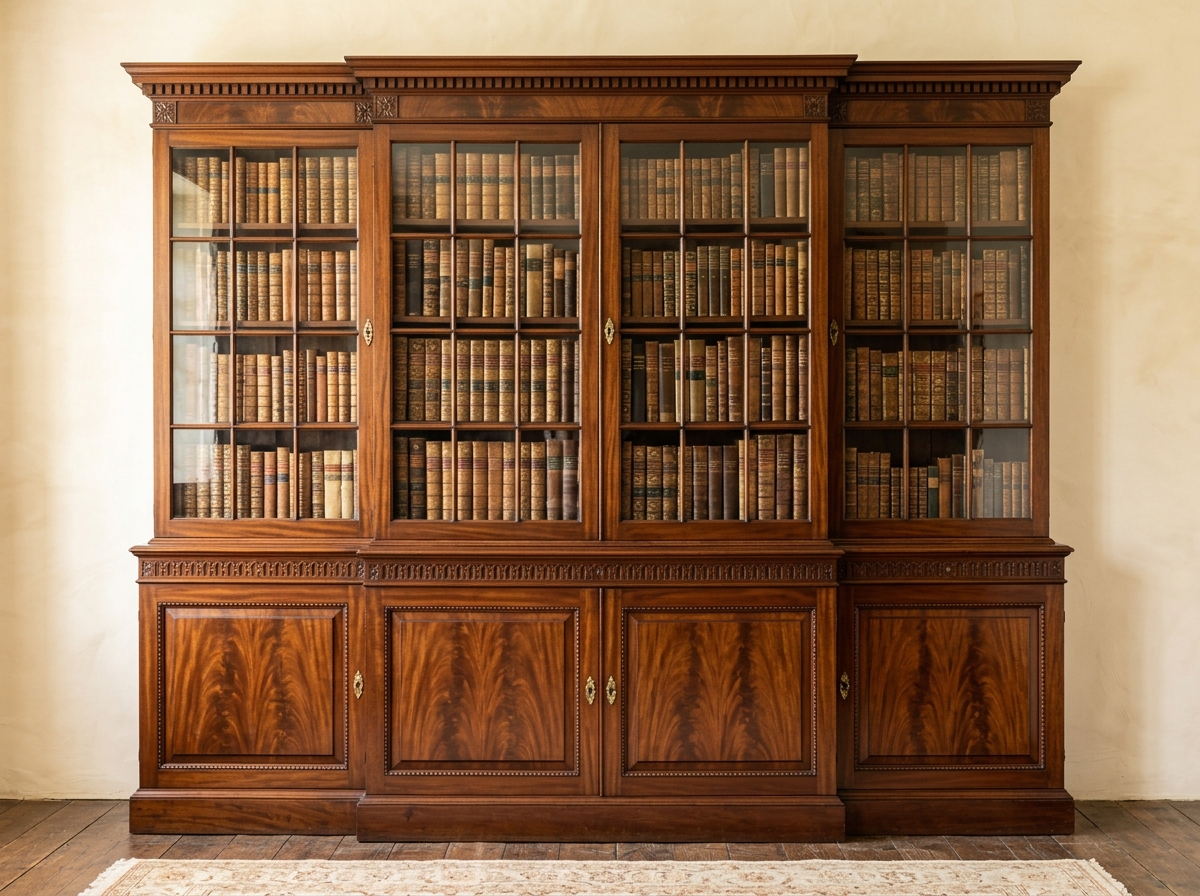George III Breakfront Glazed Bookcase